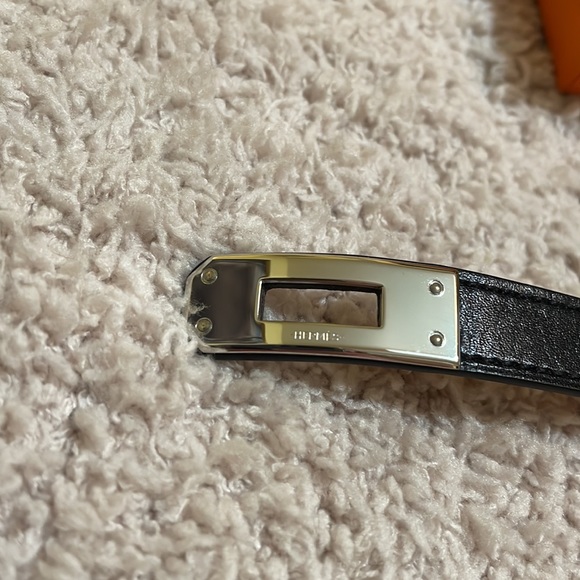 Hermes Kelly Double Tour Box leather black color size small - Picture 7 of 11